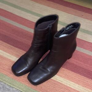 Brown Leather Ankle Boots